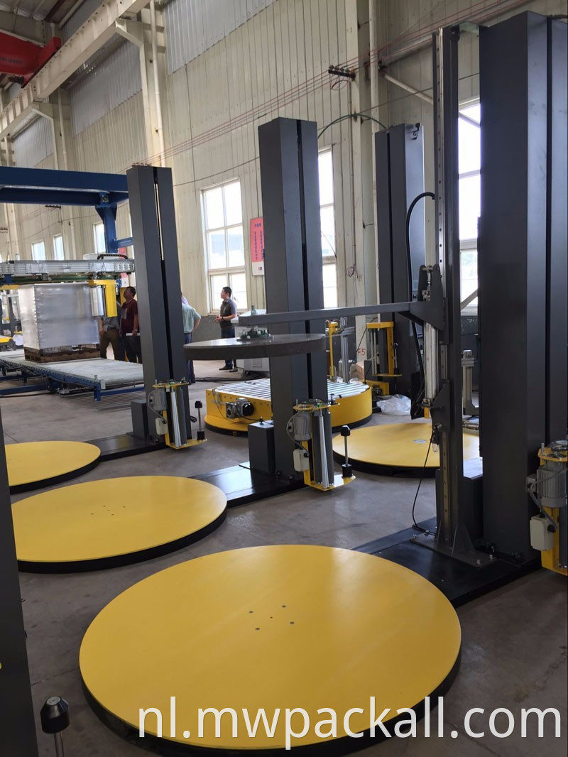 Mobile elektrische draaitafel Automatische rekhandleiding Handmatige top-platen stretchpakmachine /pallet wrapper